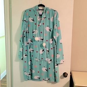 Plus Soft Fleece Hooded Night Shirt 2X 3X